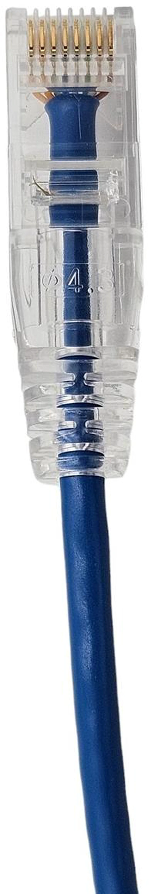 Alt view image 4 of 4 - MICRO CONNECTORS 100 Feet Cat 6 Ultra Slim Patch (28AWG) Cable (Blue) 2-Pack
