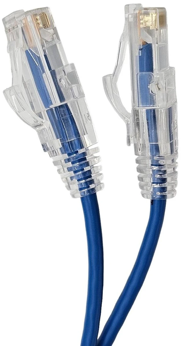 Alt view image 2 of 4 - MICRO CONNECTORS 100 Feet Cat 6 Ultra Slim Patch (28AWG) Cable (Blue) 2-Pack