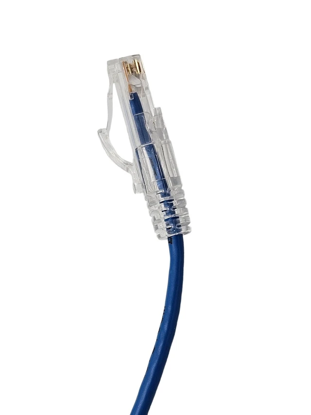Alt view image 4 of 4 - MICRO CONNECTORS 100 Feet Ultra Slim Cat6 Patch Cable (Blue) 5-Pack