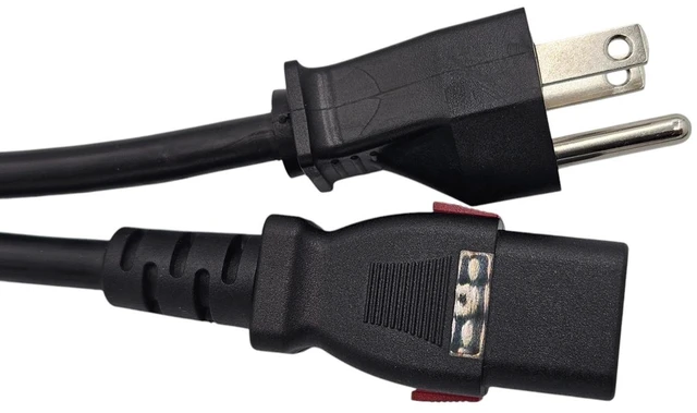 Alt view image 3 of 4 - MICRO CONNECTORS 6 Feet Auto-Locking Universal AC Power Cord 18AWG (NEMA 5-15P to C13) 5-Pack