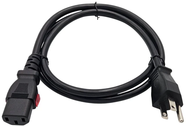 Alt view image 4 of 4 - MICRO CONNECTORS 6 Feet Auto-Locking Universal AC Power Cord 18AWG (NEMA 5-15P to C13) 10-Pack
