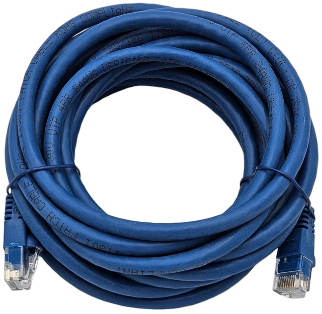 Alt view image 4 of 4 - MICRO CONNECTORS 14-feet Cat 6 Molded Snagless UTP RJ45 Networking Patch Cable - Blue - 20 Pack