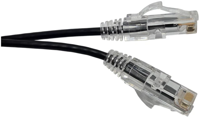 Alt view image 3 of 4 - MICRO CONNECTORS 50 Feet CAT6 Ultra Slim Patch Cable (28AWG) Black 10-Pack