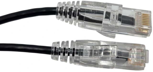 Alt view image 2 of 4 - MICRO CONNECTORS 50 Feet CAT6 Ultra Slim Patch Cable (28AWG) Black 10-Pack