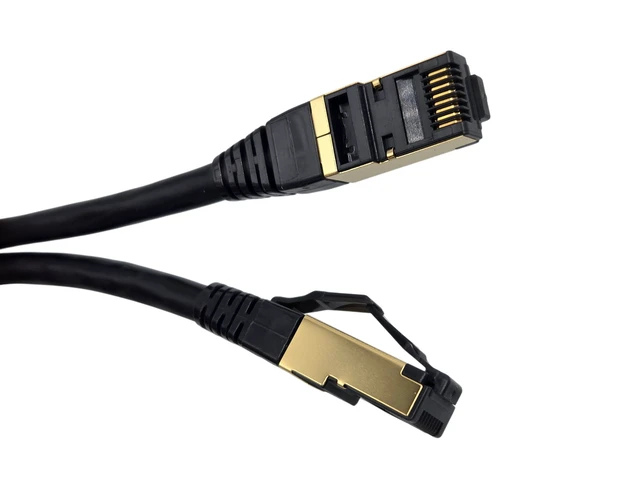 Alt view image 2 of 4 - MICRO CONNECTORS 50 Feet Cat8 SFTP RJ45 Patch 26AWG Cable (Black) 10-Pack