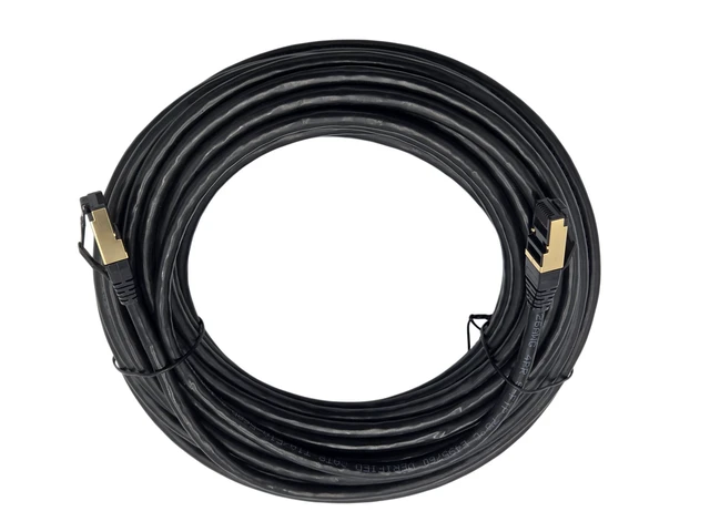 Alt view image 4 of 4 - MICRO CONNECTORS 50 Feet Cat8 SFTP RJ45 Patch 26AWG Cable (Black) 10-Pack