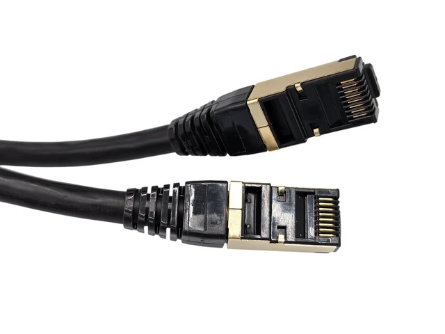 Alt view image 3 of 4 - MICRO CONNECTORS 50 Feet Cat8 SFTP RJ45 Patch 26AWG Cable (Black) 10-Pack