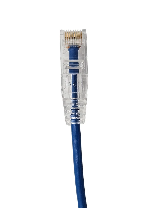 Alt view image 3 of 4 - MICRO CONNECTORS 100 Feet CAT 6A Ultra Slim Patch (28AWG) Cable Blue 2-Pack