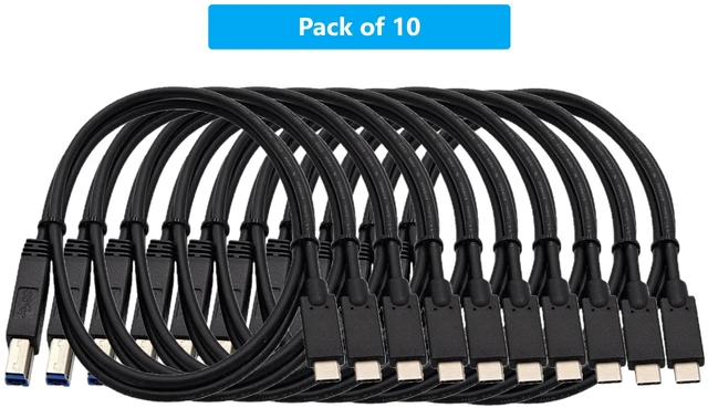 Main image of MICRO CONNECTORS 1 Meter USB 3.0 B-Male to C-Male Cable 10-Pack