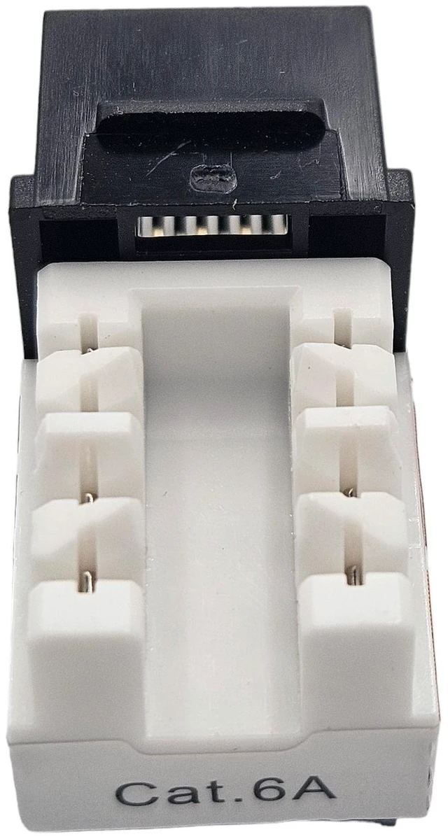 Alt view image 6 of 6 - MICRO CONNECTORS CAT 6A Unshielded Punch Down Keystone Jack with Tool Black 50-Pack (FRT-860B50-T)