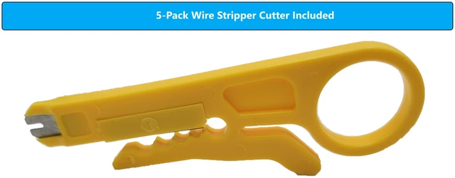 Alt view image 4 of 6 - MICRO CONNECTORS CAT 6A Unshielded Punch Down Keystone Jack with Tool Black 50-Pack (FRT-860B50-T)