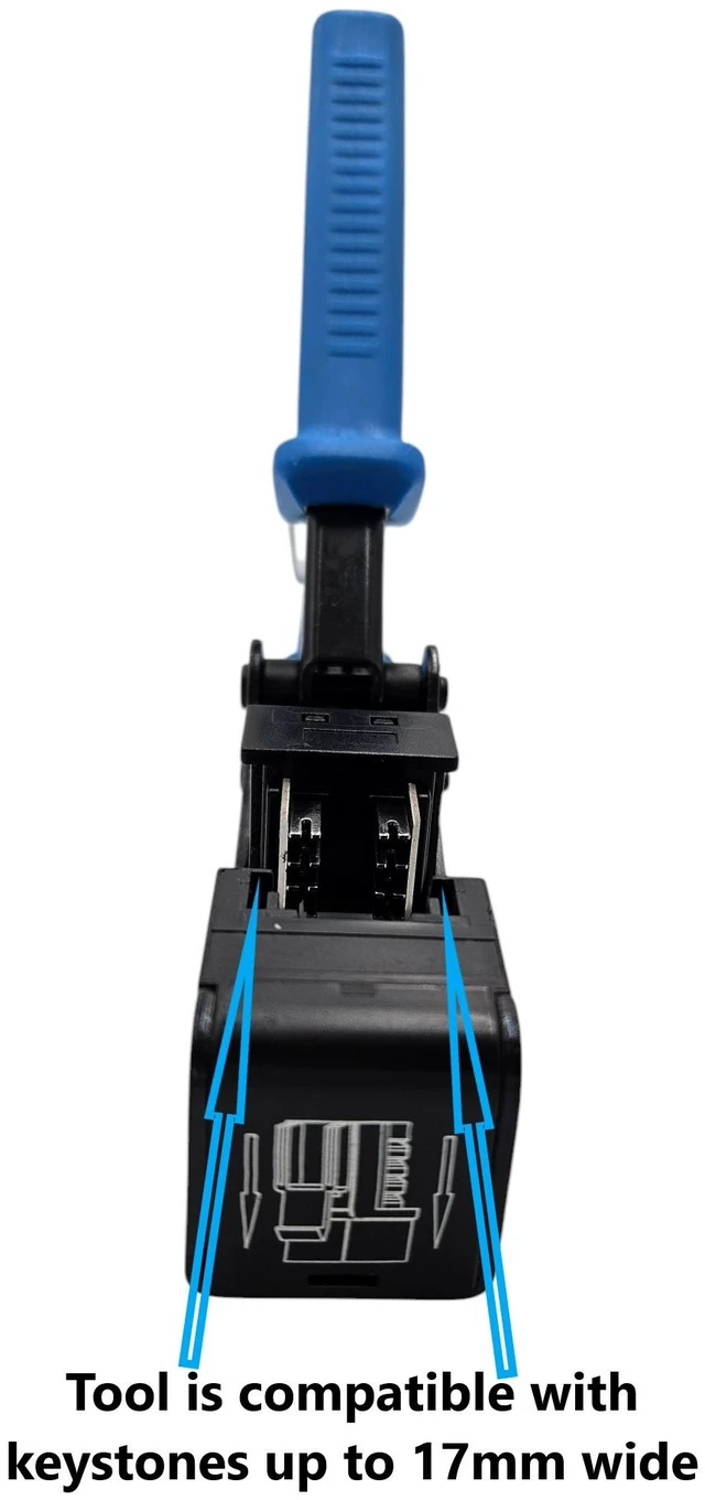 Alt view image 6 of 6 - MICRO CONNECTORS Keystone Jack Termination Tool + Cat6A Keystone Jacks 50-Pack Black (FRT-60B-KST50)