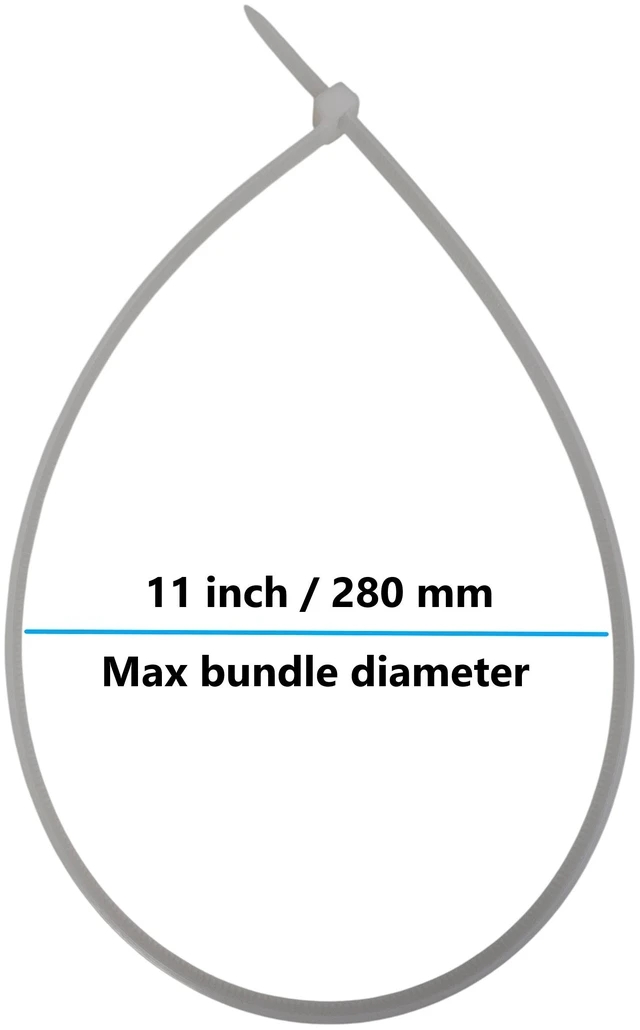 Alt view image 4 of 4 - MICRO CONNECTORS 36 in. Cable Zip Tie 175 lbs. Multi-Purpose Self-Locking Clear 300-Pack (MSC-236CL-3P)
