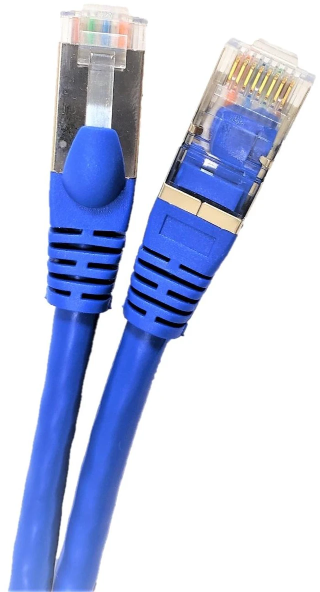 Alt view image 2 of 5 - MICRO CONNECTORS 50 Feet Cat 7 (S/FTP) Double Shielded Ethernet (26AWG) Cable 2-Pack (Blue) (E11-050BL-2P)