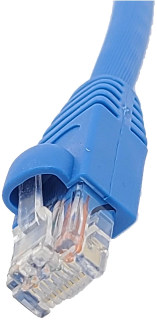 Alt view image 2 of 4 - MICRO CONNECTORS 50 ft. Cat 6A 10Gb UTP Ethernet Patch (24AWG) Cable Blue (5-Pack) (E09-050BL-5)
