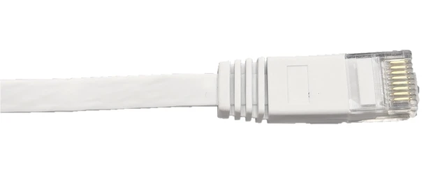 Alt view image 3 of 5 - MICRO CONNECTORS 100 Feet Cat 6 Flat (30AWG) Cable with 20 Cable Clips (White) 2-Pack (E08-100FLW-2P)