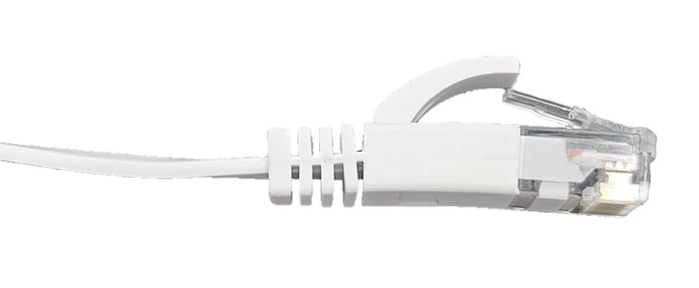 Alt view image 4 of 5 - MICRO CONNECTORS 100 Feet Cat 6 Flat (30AWG) Cable with 20 Cable Clips (White) 2-Pack (E08-100FLW-2P)