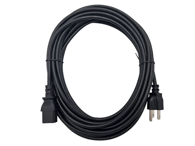 Alt view image 3 of 3 - MICRO CONNECTORS 10 Feet Universal AC Power Cord UL Approved (NEMA 5-15P to C13) Black/ 5-Pack (M05-113UL10-5P)