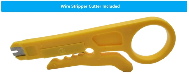 Alt view image 5 of 5 - MICRO CONNECTORS CAT6 Unshielded Punch Down Keystone Jack with Tool in Yellow (10-Pack) (FRT-840Y10-T)