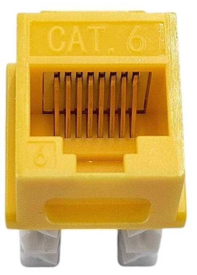 Alt view image 4 of 5 - MICRO CONNECTORS CAT6 Unshielded Punch Down Keystone Jack with Tool in Yellow (100-Pack) (FRT-840Y100-T)