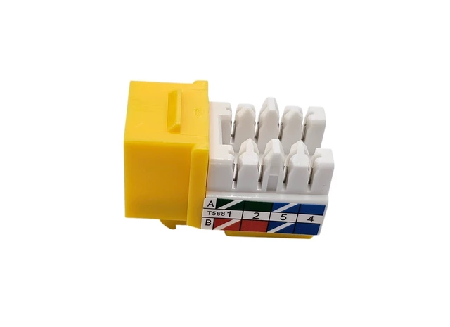 Alt view image 3 of 5 - MICRO CONNECTORS Keystone Jack Termination Tool Plus Cat 6 Keystone Jacks in Yellow (50-Pack) (FRT-40Y-KST50)
