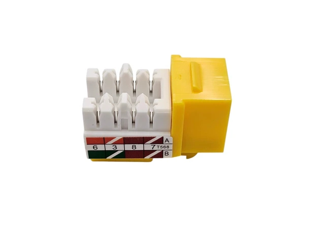 Alt view image 4 of 5 - MICRO CONNECTORS Keystone Jack Termination Tool Plus Cat 6 Keystone Jacks in Yellow (50-Pack) (FRT-40Y-KST50)