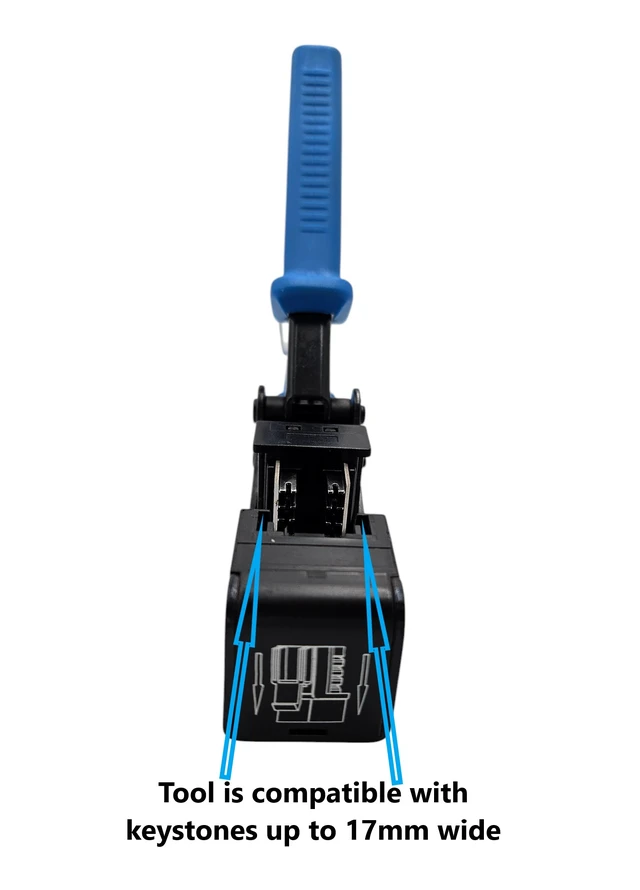 Alt view image 5 of 5 - MICRO CONNECTORS Keystone Jack Termination Tool Plus Cat 6-Keystone Jacks in Red (50-Pack) (FRT-40R-KST50)