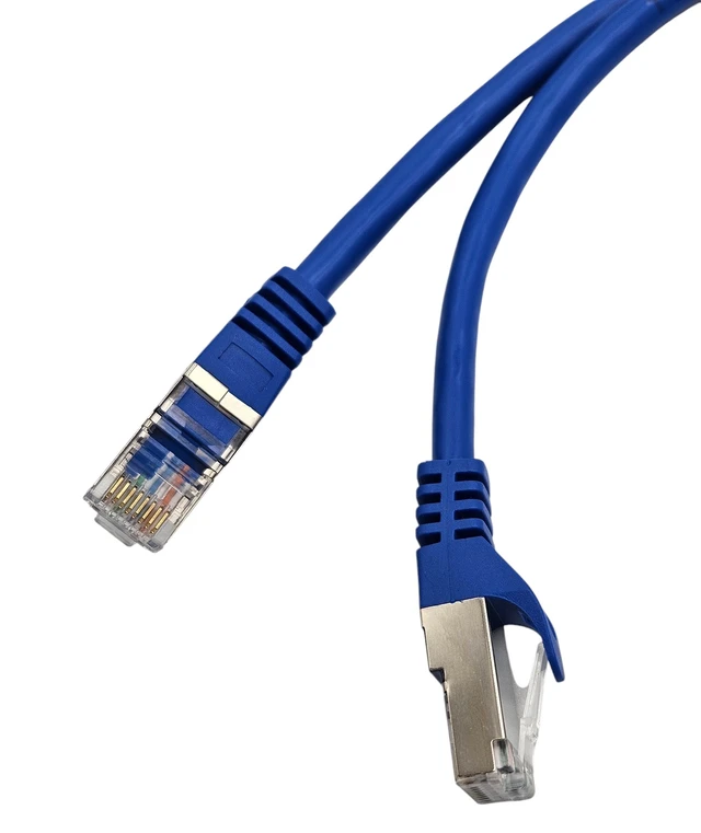 Alt view image 2 of 3 - MICRO CONNECTORS 25 Feet CAT 7 (26AWG) Double Shielded (SFTP) RJ45 Snagless Ethernet Cable Blue 10-Pack (E11-025BL-10)