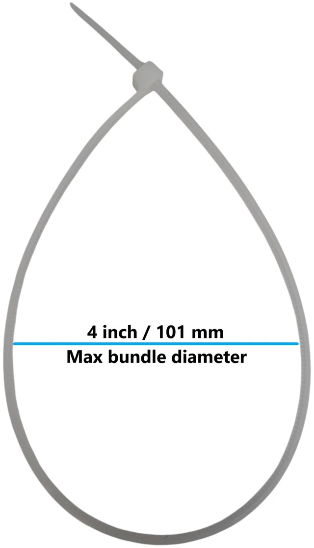 Alt view image 4 of 4 - MICRO CONNECTORS 14 Inch Cable Zip Tie 50-Lbs Multi-Purpose Self-Locking (1000-Pack) (MSC-214CL-10P)