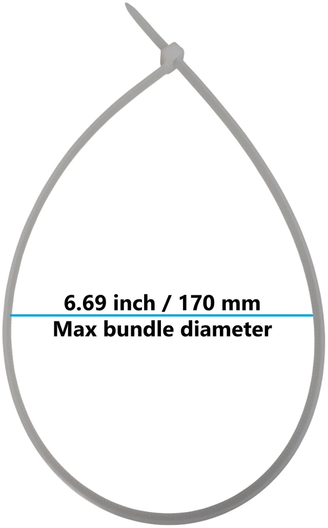 Alt view image 4 of 4 - MICRO CONNECTORS 24 in. Cable Zip Tie 175 lbs. Multi-Purpose Self-Locking Clear (300-Pack) (MSC-224CL-3P)