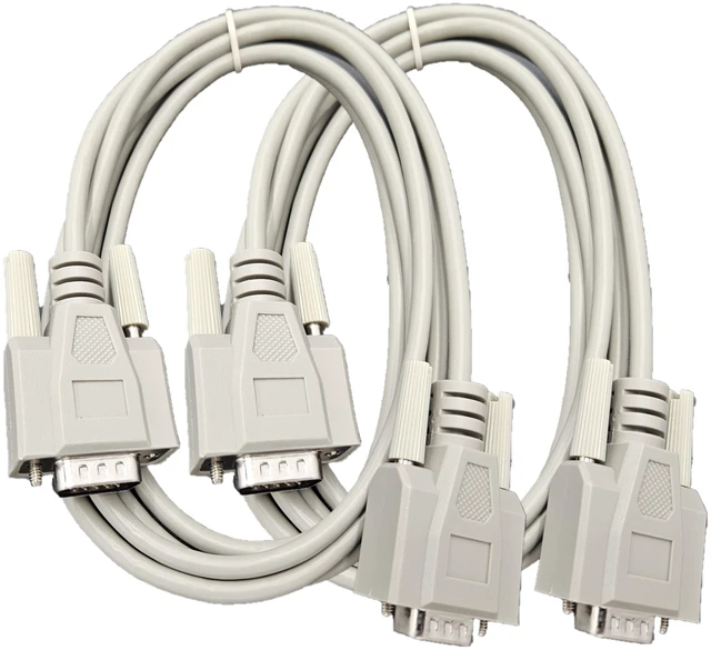 Main image of MICRO CONNECTORS 6 Feet VGA HD15 Male to Male Cable 2-Pack (M05-112-2P)