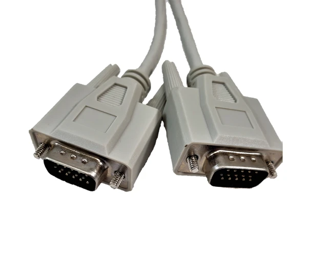 Alt view image 3 of 3 - MICRO CONNECTORS 6 Feet VGA HD15 Male to Male Cable 2-Pack (M05-112-2P)