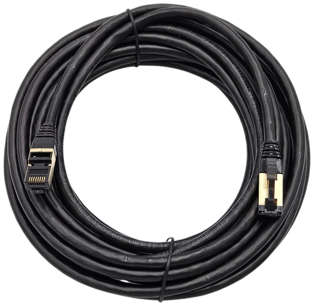 Alt view image 3 of 3 - MICRO CONNECTORS 10 Feet Cat 8 SFTP RJ45 Patch 26AWG Cable (Black) 5-Pack (E12-010B-5)