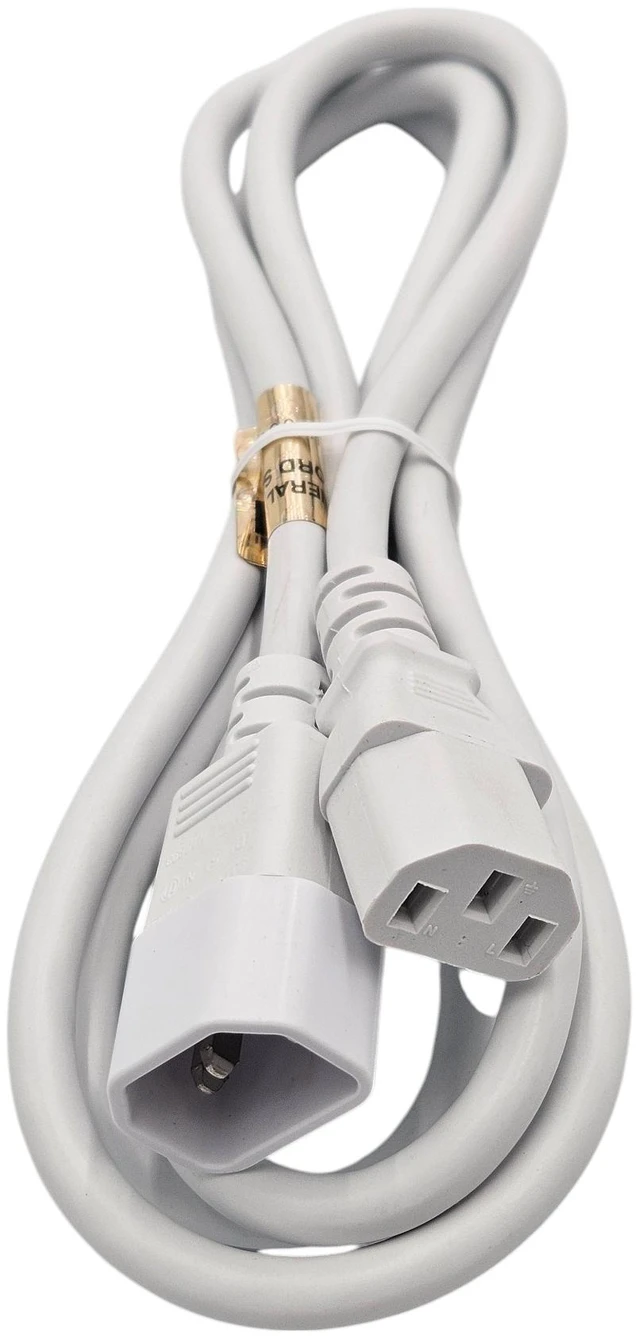 Alt view image 4 of 4 - MICRO CONNECTORS 6 Feet AC Power Extension Cord 18AWG (C13 to C14) (White) 5-Pack (M05-113EULW-5P)