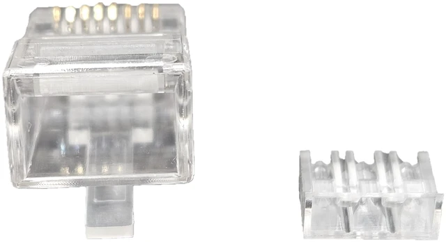 Alt view image 4 of 4 - MICRO CONNECTORS Cat6/6A RJ45 Connectors for Slim Stranded (28AWG) Cable with Load Bar 100-Pack (C20-088L6SL-100)