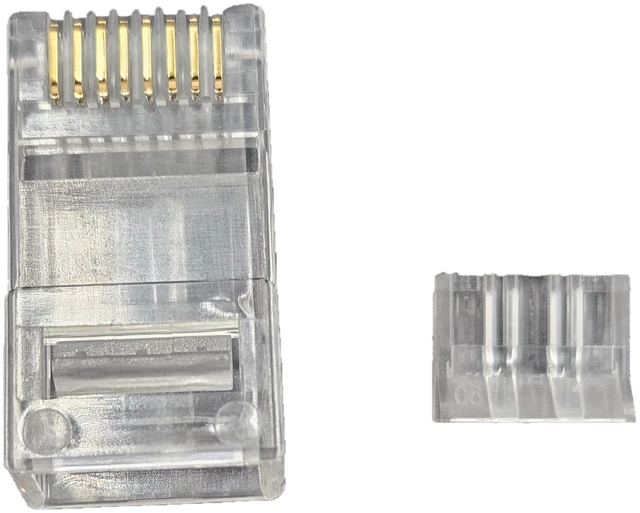 Alt view image 2 of 4 - MICRO CONNECTORS Cat6/6A RJ45 Connectors for Slim Stranded (28AWG) Cable with Load Bar 100-Pack (C20-088L6SL-100)