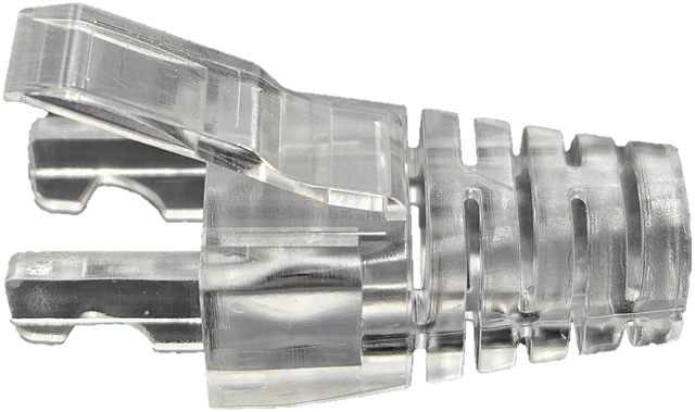 Alt view image 4 of 4 - MICRO CONNECTORS Cat6/6A RJ45 Connectors & Boots for Slim Stranded (28/32 AWG) Cable with Load Bar 100/100-Pack (C20-FRTSL6-KIT)