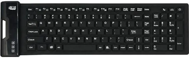 Alt view image 9 of 14 - Adesso AKB-222UB SlimTouch 222 Antimicrobial Waterproof Flex Keyboard