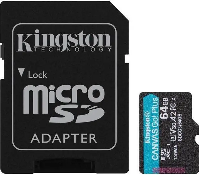 Alt view image 10 of 17 - Kingston Canvas Go! Plus 64 Gb Class 10/Uhs-I (U3) Microsdxc