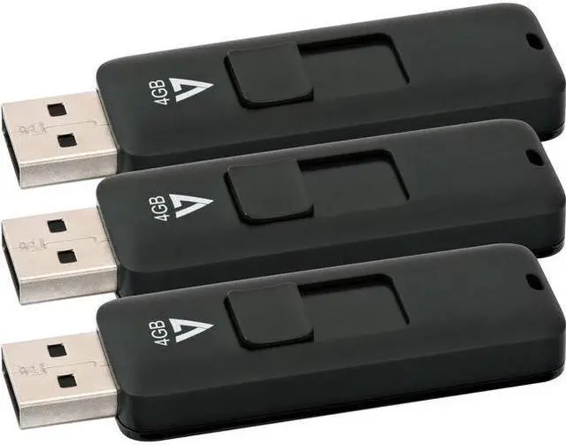 Alt view image 6 of 11 - 3PK 4GB FLASH DRIVE COMBO USB 2.0 BLACK RETRACT CONECT