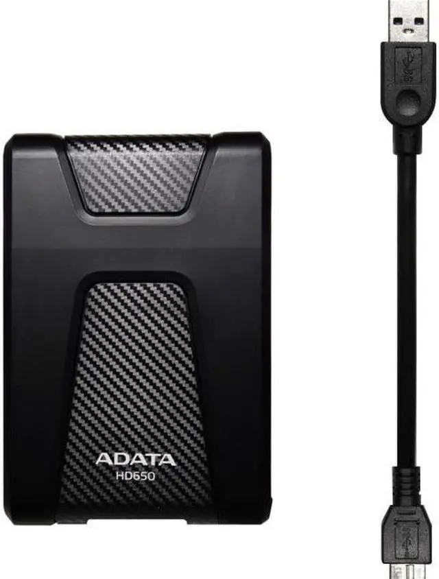 Alt view image 6 of 8 - ADATA 2TB HD650 Portable Hard Drive USB 3.1 Model AHD650-2TU31-CBK Black
