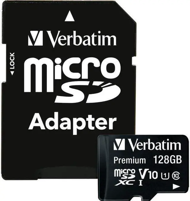 Alt view image 8 of 20 - Verbatim 128GB Premium microSDXC Memory Card with Adapter, UHS-I Class 10 - TAA Compliant - Class 10/UHS-I (U1) - 45 MB/s Read1 Pack