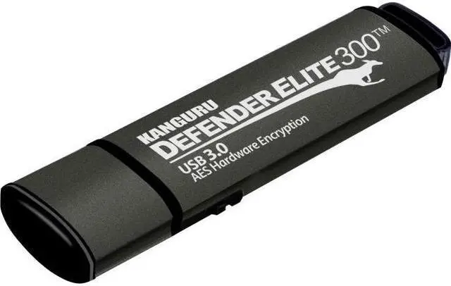 Alt view image 2 of 7 - Kanguru Defender Elite300 8GB FIPS 140-2 Certified, SuperSpeed USB 3.0 Flash Drive 256bit AES Encryption KDFE300-8G-PRO