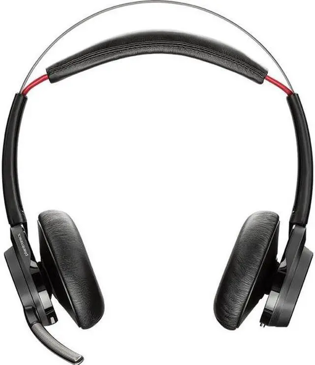Alt view image 12 of 14 - Plantronics - Voyager Focus UC with Charge Stand (Poly) - Bluetooth Dual-Ear (Stereo) Headset with Boom Mic - USB-A PC/Mac Compatible - Active Noise Canceling-Works with Teams (Certified), Zoom & more