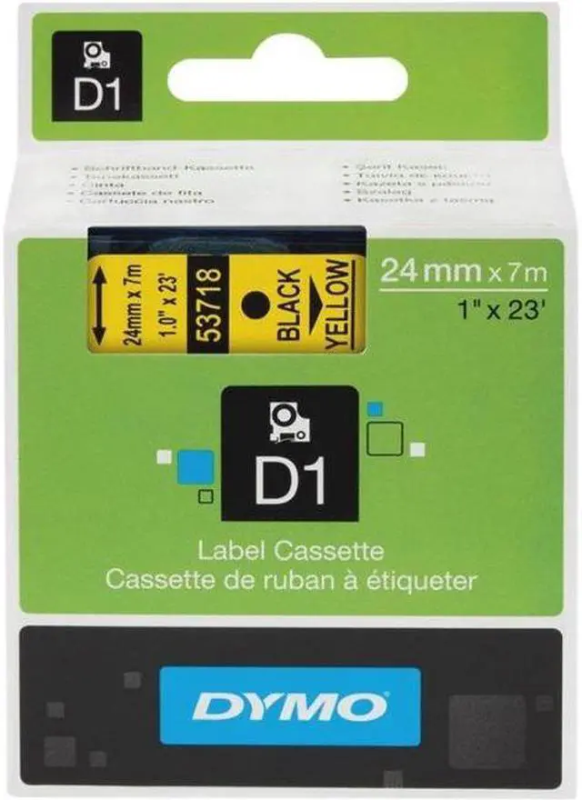 Alt view image 4 of 4 - D1 High-Performance Polyester Removable Label Tape, 1" X 23 Ft, Black On Clear