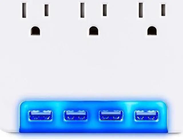 Alt view image 7 of 8 - CyberPower P3WUH Wall Tap Outlet