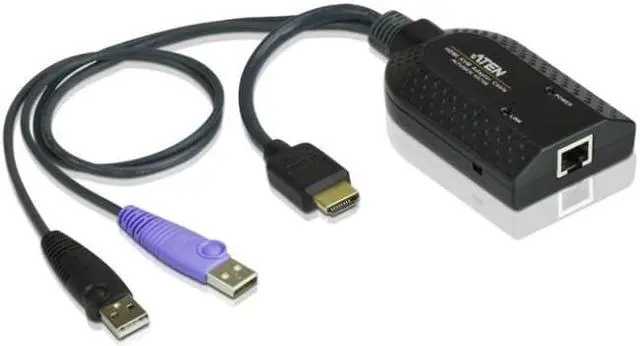 Alt view image 3 of 5 - Aten Hdmi Usb Virtual Media Kvm Adapter Cable With Smart Card Reader (Cpu Module)-Taa Compliant