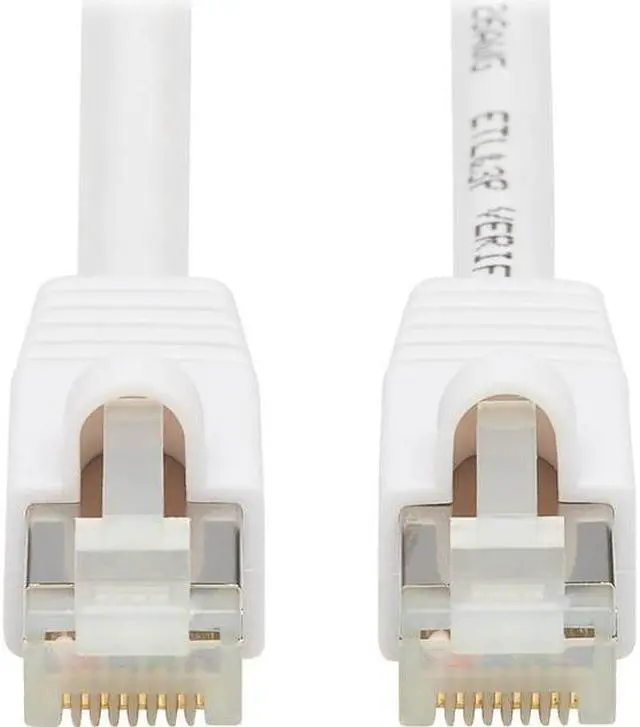 Alt view image 2 of 3 - TRIPP LITE N262AB-025-WH 25 ft. Cat 6A White Safe-IT Cat6a 10G Certified Snagless Antibacterial S/FTP Ethernet Cable (RJ45 M/M), PoE, White