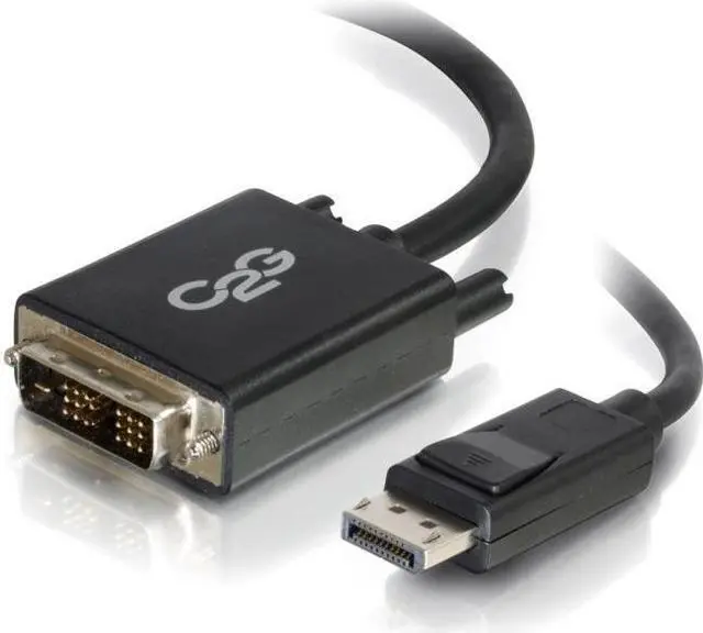 Alt view image 15 of 18 - C2G 6ft DisplayPort to DVI Adapter Cable - M/M - DisplayPort/DVI-D for Notebook, Monitor, Desktop Computer, Video Device - 6 ft - 1 x DisplayPort Male Digital Audio/Video - 1 x DVI-D (Single-Link) ...