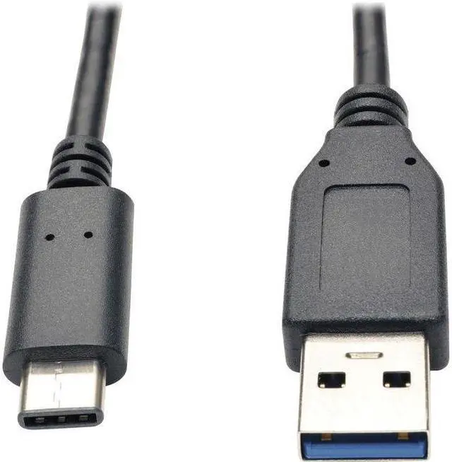 Alt view image 6 of 10 - Tripp Lite U428003 Black USB 3.1 Gen 1 (5 Gbps) Cable, USB Type-C (USB-C) to USB Type-A